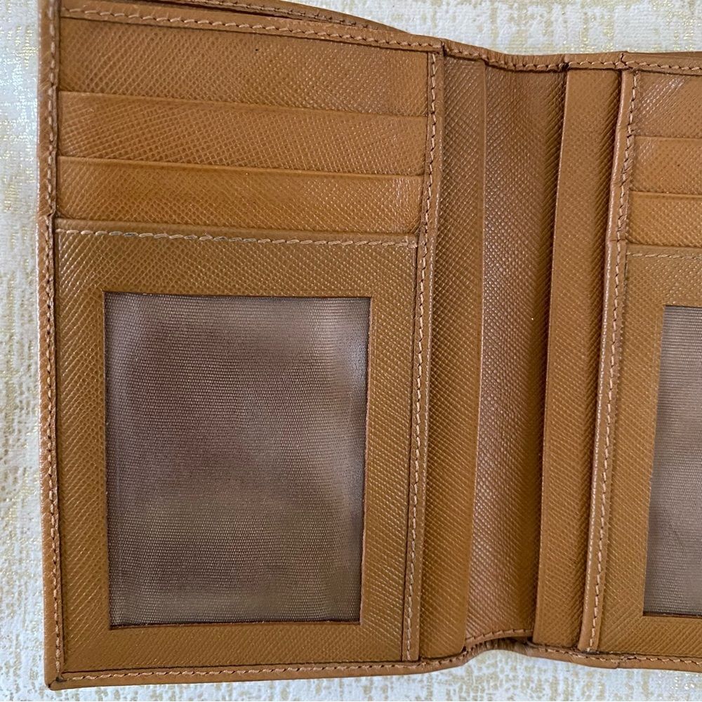 Salvatore Ferragamo Camel Color Compact Leather Wallet - Picture 8 of 11